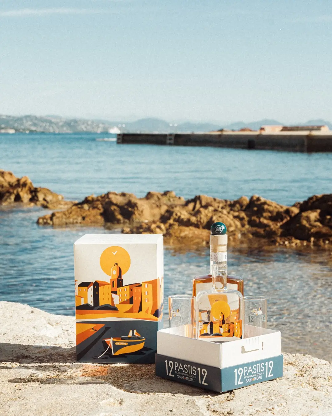 Pastis 12/12 Saint Tropez Geschenkset "Vu du Large"